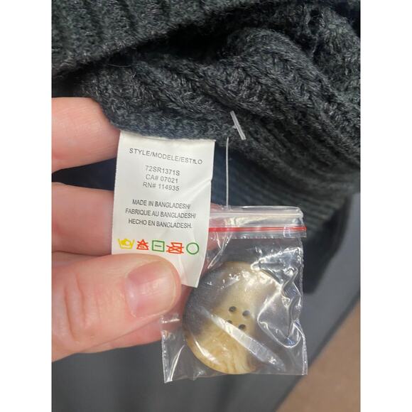 Cloth By Design Cardigan Womens XS Gray Knit Button Front V Neck Long Sleeve B63 - Picture 3 of 5